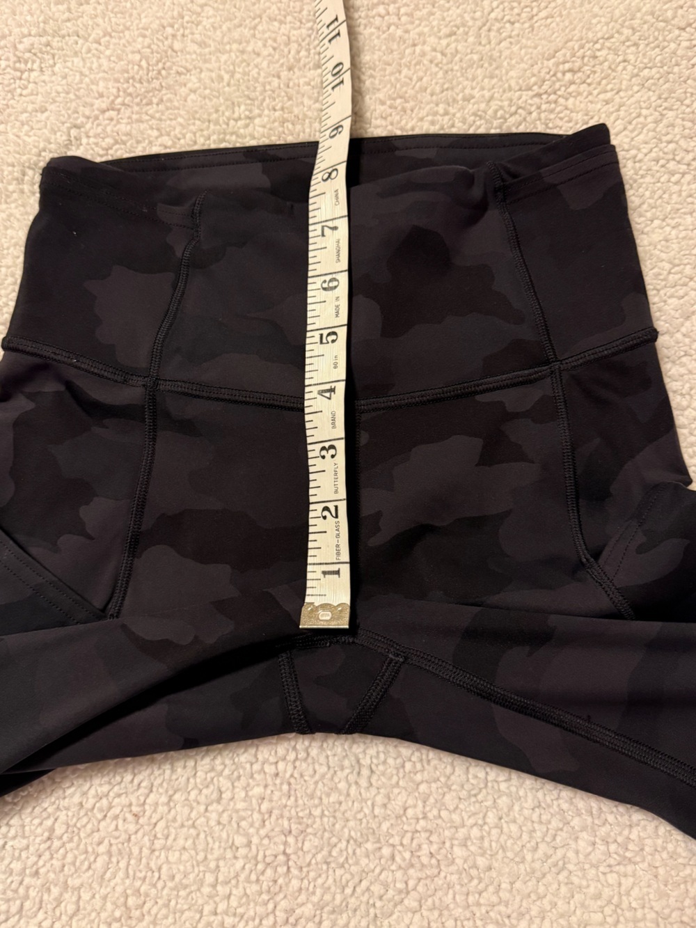 Lululemon Fast and Free Tight Leggings Non-Reflective Camo Deep Coal Black - Picture 10 of 14